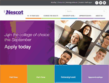 Tablet Screenshot of nescot.ac.uk